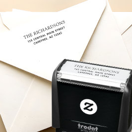 Carimbo Auto Entintado Classic Family Name Return Address