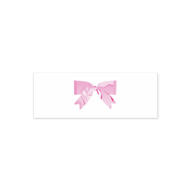 Carimbo Auto Entintado Classic Pink Bow Design (Design)
