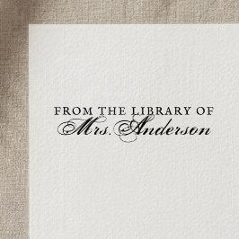 Carimbo Auto Entintado Clássico Vintage da Biblioteca de Ex-Libris