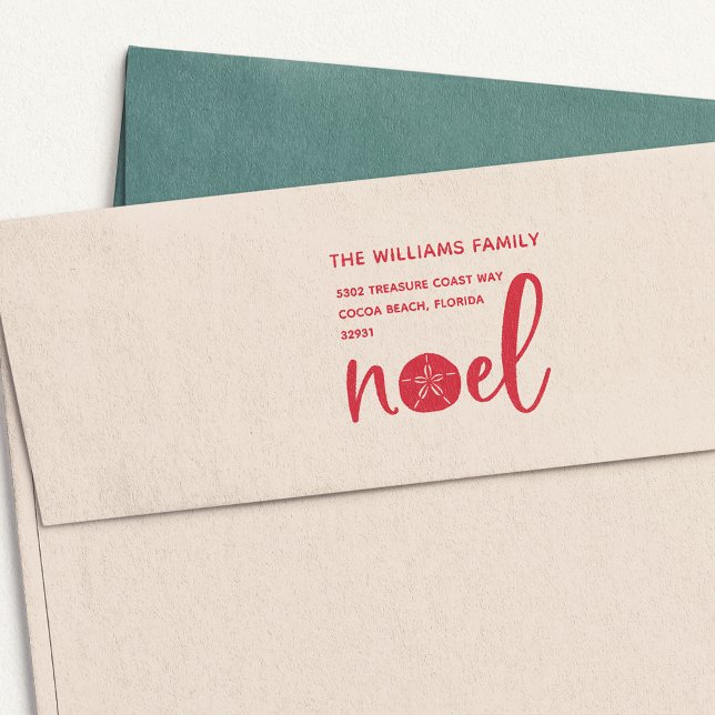 Carimbo Auto Entintado Coastal Noel | Endereço de devolução (Criador carregado)