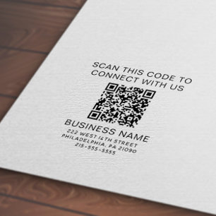 Carimbo Auto Entintado Código QR Empresa moderna