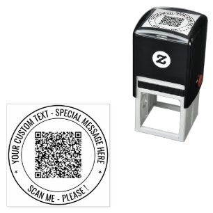 Carimbo Auto Entintado Código QR personalizado Informações de verificação