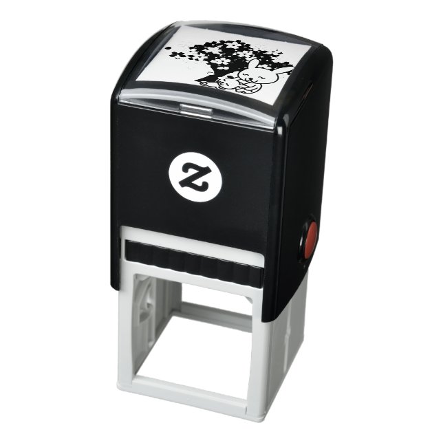 Carimbo Auto Entintado coelhos-coelhos-coelhinhos-animais-árvore-fofinha (Produto)