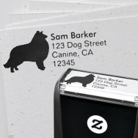 Collie Dog Breed Silhouette Return Address