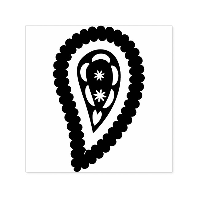 Carimbo Auto Entintado Colorida Paisley (Design)