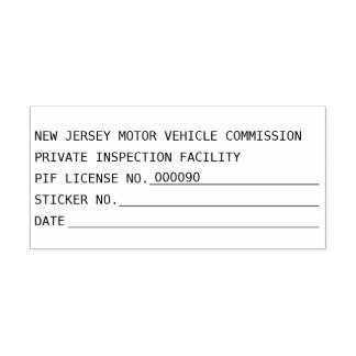 Carimbo Auto Entintado Comissão de Veículos Motorizados de Nova Jersey Nú