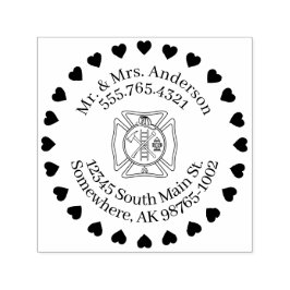 Carimbo Auto Entintado Contato do Endereço do Respondente de Emergência