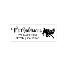 Carimbo Auto Entintado Convite de aniversário de super-herói