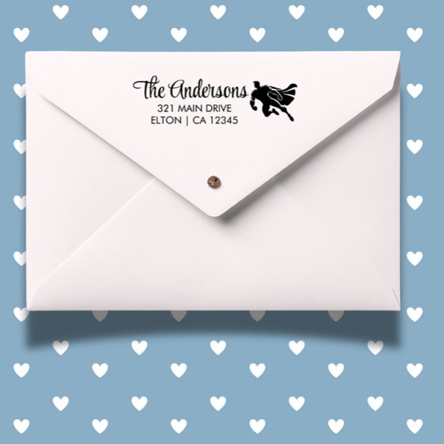 Carimbo Auto Entintado Convite de aniversário de super-herói ( Add fun, personalized touches to invitations and crafts—order yours today!)