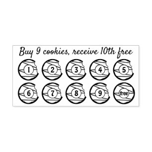 Carimbo Auto Entintado Cookies Donuts Pastelaria Soco Fidelidade da Padar