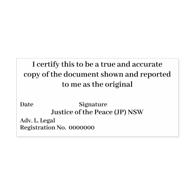 Carimbo Auto Entintado Cópia autenticada do original da Justiça da Paz (Design)