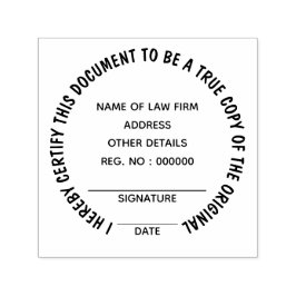 Carimbo Auto Entintado Cópia autenticada do original | redondo