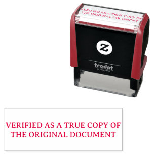 Carimbo Auto Entintado Cópia Verdadeira Verificada do Documento Original