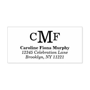 Carimbo Auto Entintado Cor Personalizada Simples do Moderno 3 Monograma B