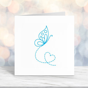 Carimbo Auto Entintado Coração da Borboleta