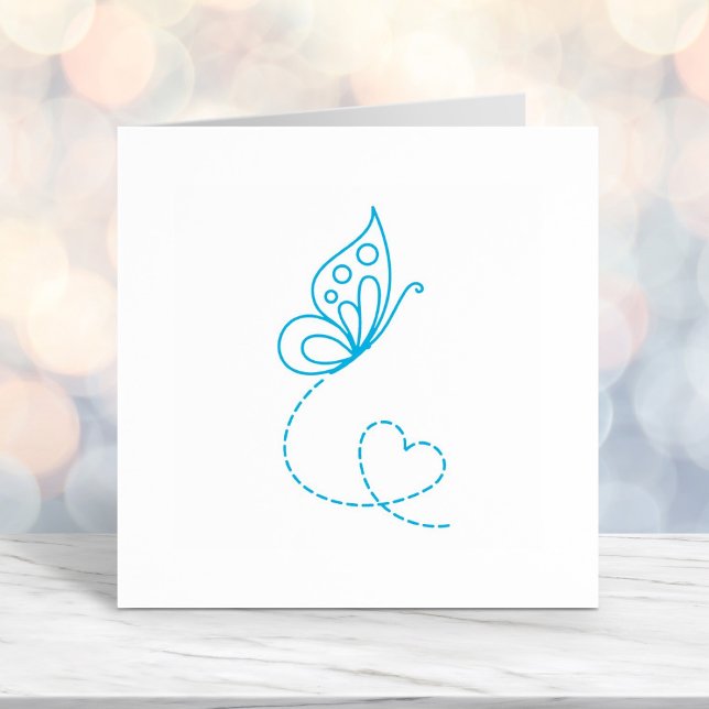 Carimbo Auto Entintado Coração da Borboleta (Criador carregado)