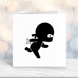 Carimbo Auto Entintado Corredor minúsculo de Ninja