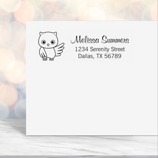 Carimbo Auto Entintado Coruja Bonita (Criador carregado)