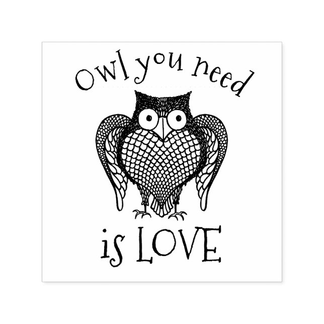 Carimbo Auto Entintado Coruja de que precisa (Design)