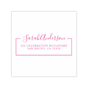 Carimbo Auto Entintado Costume elegante do nome & do endereço do