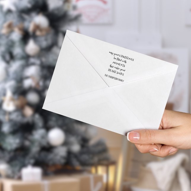 Carimbo Auto Entintado Cozy Christmas Say Name Artsy Typografia (Self inking rubber stamp with choice of ink Colors )