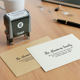Carimbo Auto Entintado Create Your Own Minimalist Simple Return Address