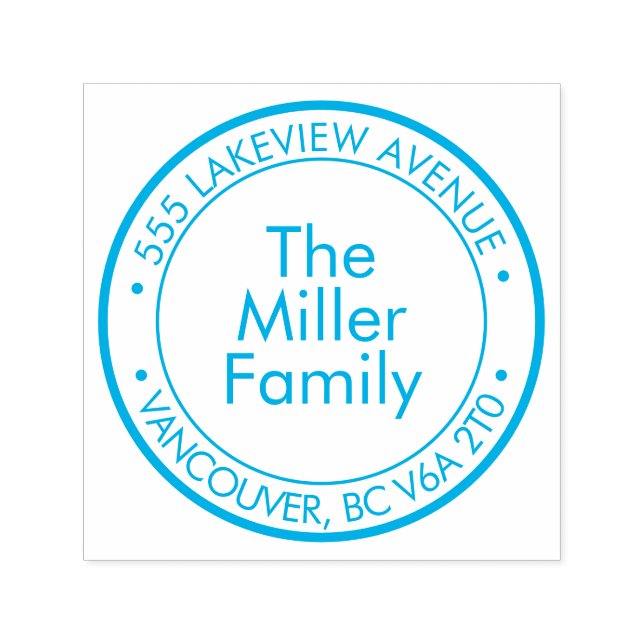 Carimbo Auto Entintado Create Your Own Rubber Family Address Stamp (Design)