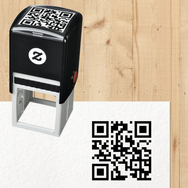 Carimbo Auto Entintado Criar Endereço de Site de Verificação de Código QR (Create Custom QR Code Scannable Website Address Self-inking Stamp)