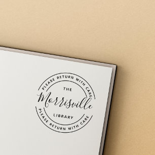 Carimbo Auto Entintado Crie A Sua Própria Ronda Da Biblioteca De Nomes