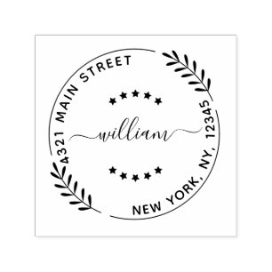 Carimbo Auto Entintado Crie a sua própria ronda moderna