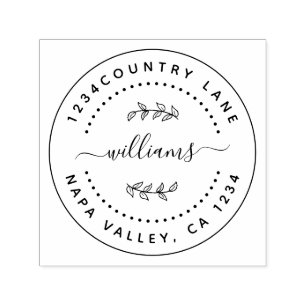 Carimbo Auto Entintado Crie a sua própria ronda moderna