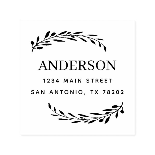 Carimbo Auto Entintado Crie o seu | Endereço de devolução das folhas de o (Design)