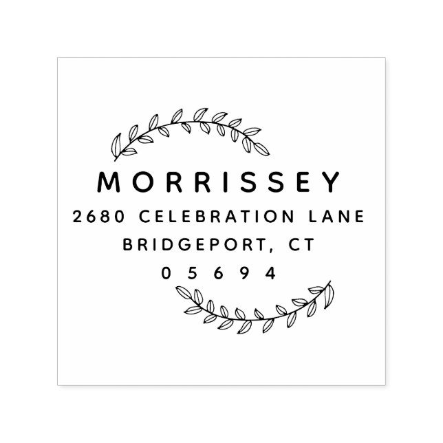 Carimbo Auto Entintado Crie o seu próprio | Endereço de Devolução Moderno (Design)