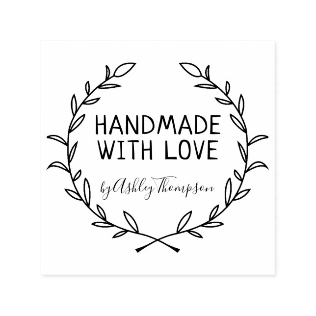 Carimbo Auto Entintado Crie Seu Próprio Aro de Louro em Folhagens (Design)