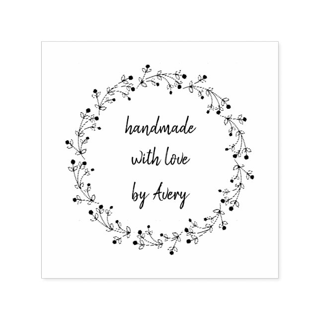 Carimbo Auto Entintado Crie seu próprio artesanato com amor (Design)