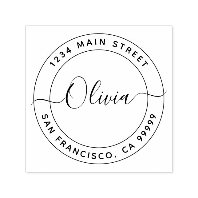 Carimbo Auto Entintado Crie seu próprio endereço de devolução (Design)