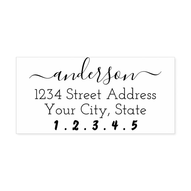 Carimbo Auto Entintado Crie seu próprio endereço de devolução da família  (Design)