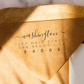 Carimbo Auto Entintado Crie seu próprio endereço de devolução da família