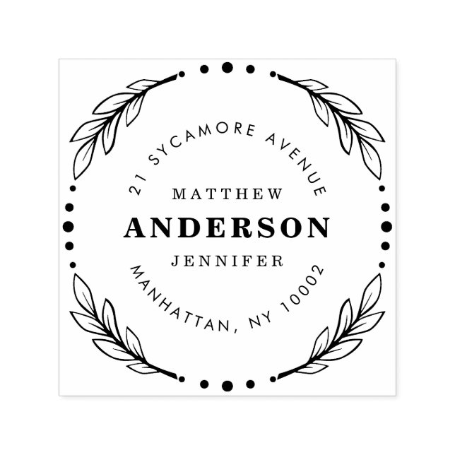 Carimbo Auto Entintado Crie Seu Próprio Endereço De Devolução De Ar Elega (Design)