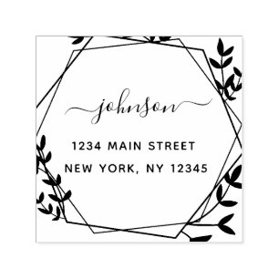 Carimbo Auto Entintado Crie seu próprio endereço de devolução moderno