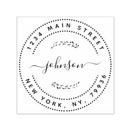 Carimbo Auto Entintado Crie seu próprio endereço de devolução moderno red