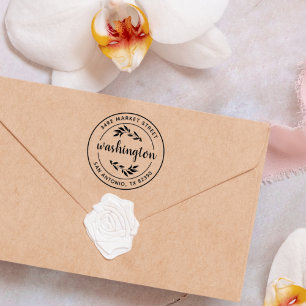 Carimbo Auto Entintado Crie seu próprio endereço de devolução Russo Moder