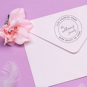 Carimbo Auto Entintado Crie seu próprio endereço de devolução simples e r