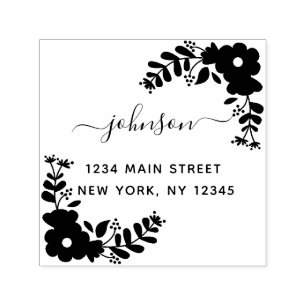 Carimbo Auto Entintado Crie seu próprio endereço de retorno moderno que e