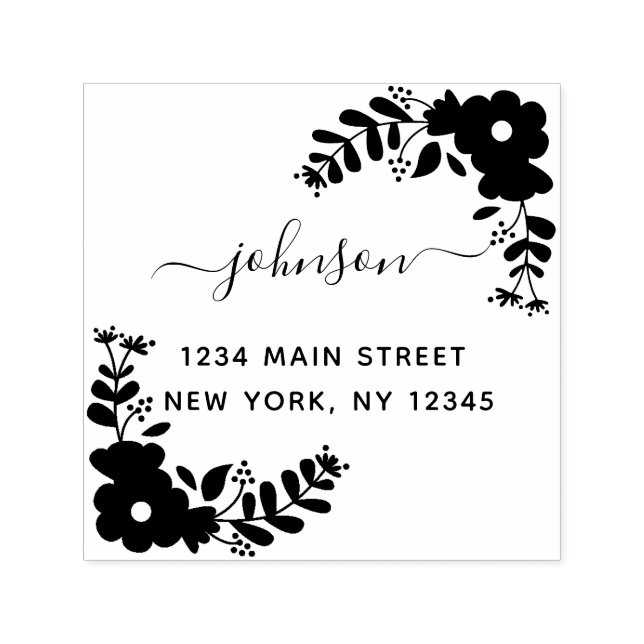 Carimbo Auto Entintado Crie seu próprio endereço de retorno moderno que e (Design)