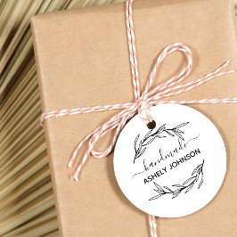 Carimbo Auto Entintado Crie seu próprio Laurel Leaf Handmade Name