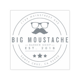 Carimbo Auto Entintado Crie seu próprio logotipo comercial de barbagem ci