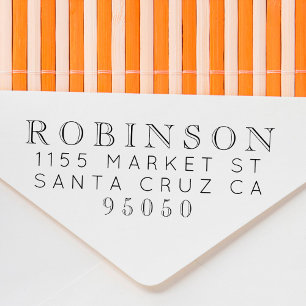 Carimbo Auto Entintado Crie seu próprio Na moda Sobrenome Endereço de dev