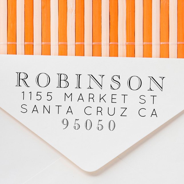 Carimbo Auto Entintado Crie seu próprio Na moda Sobrenome Endereço de dev (Criador carregado)