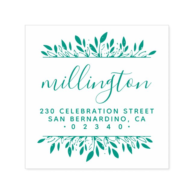 Carimbo Auto Entintado Crie seu próprio nome de família de script Endereç (Design)